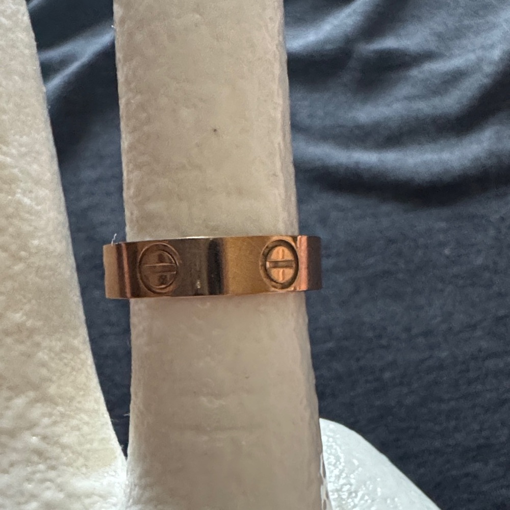 Cartier Rose Gold Screw Motif Ring size 7